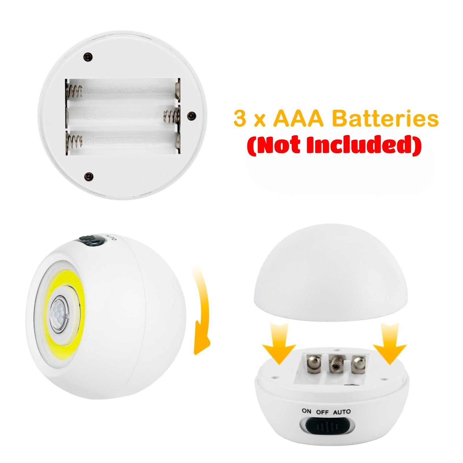 360° motion sensor led lights – magnetic & battery operated – 2 pack 360° motion sensor led lights – magnetic & battery operated – 2 pack
