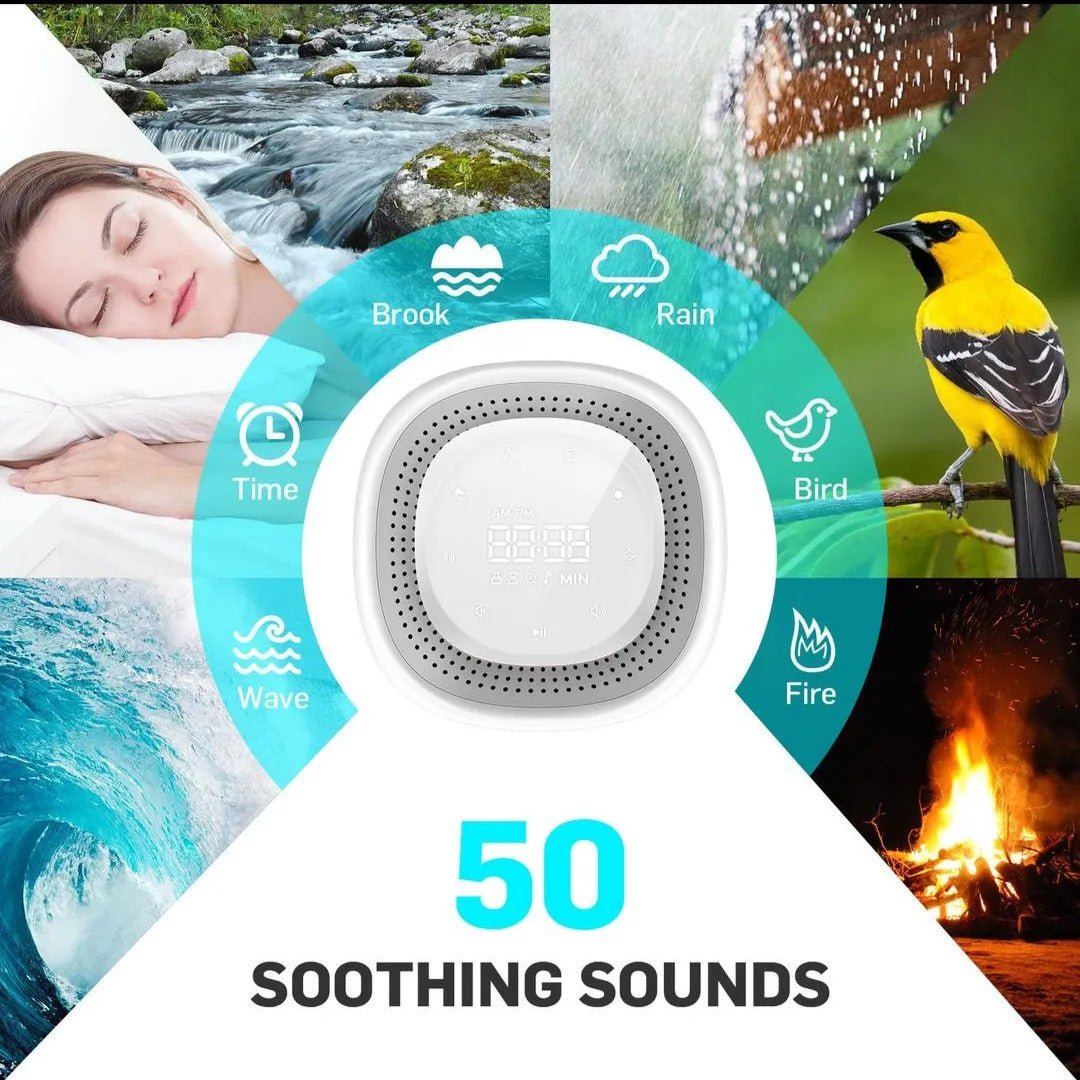 white noise sound machine – 50 sounds, 9 light options white noise sound machine – 50 sounds, 9 light options