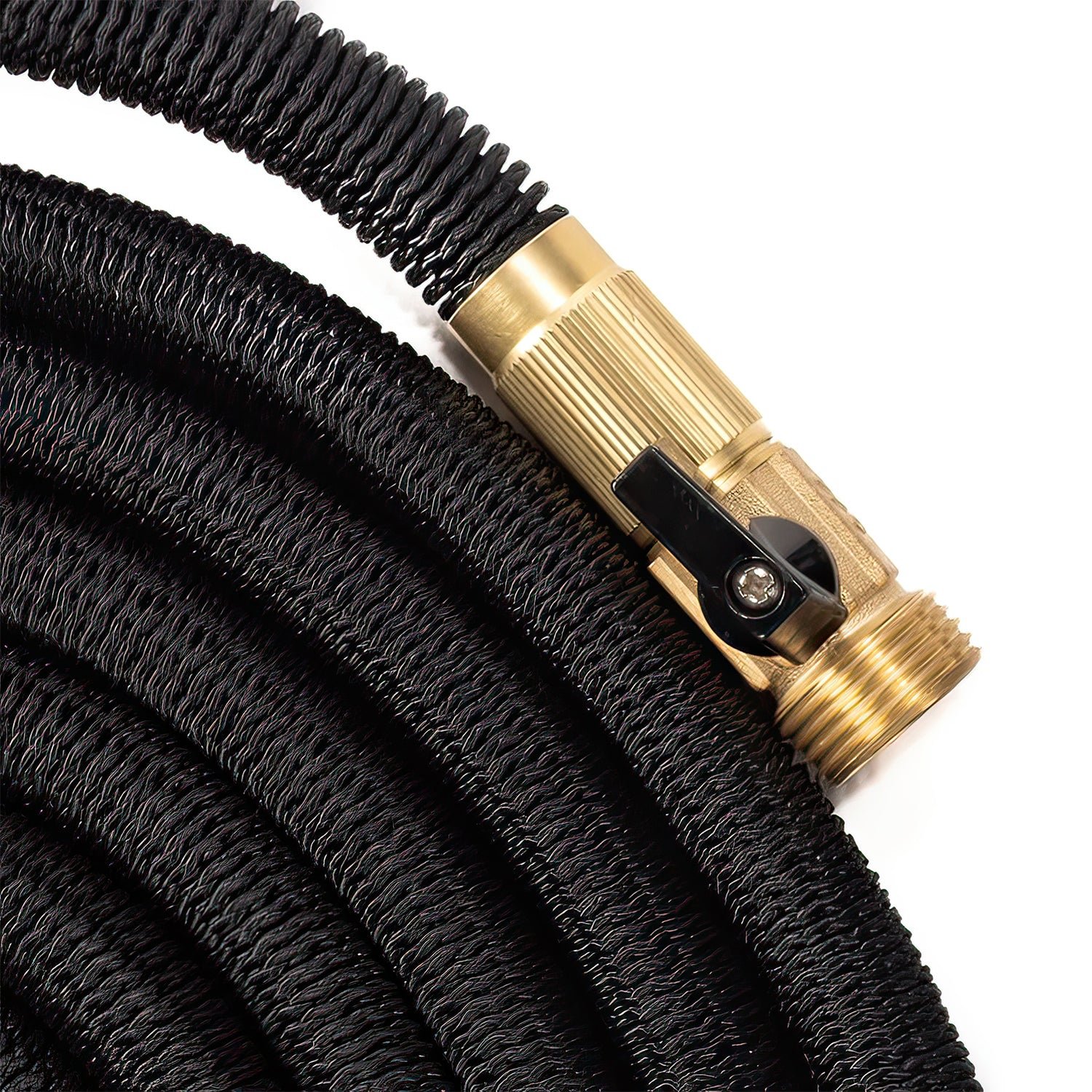 50ft expandable garden hose with brass fittings & 5 pattern nozzle – tangle free design 50ft expandable garden hose with brass fittings & 5 pattern nozzle – tangle free design
