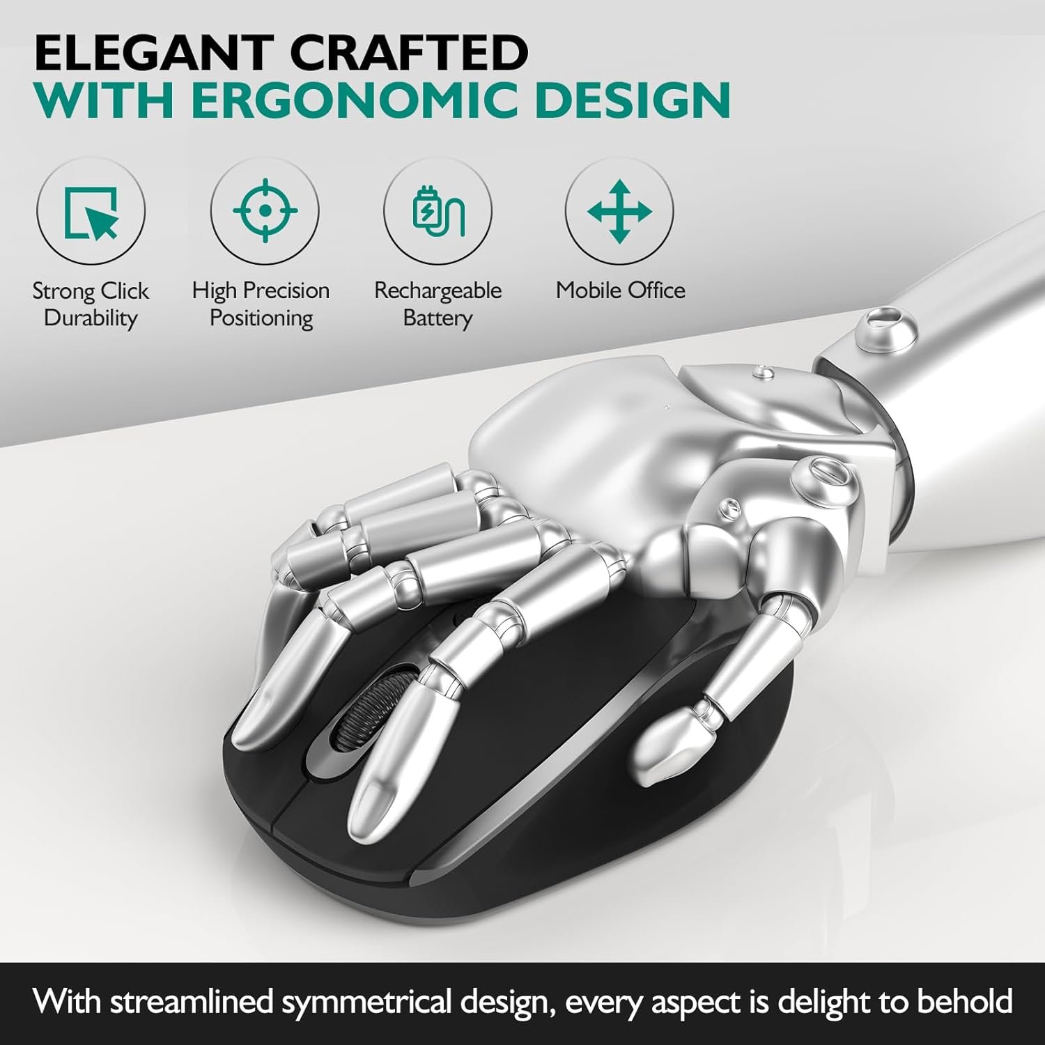 rechargeable bluetooth wireless mouse – silent, compact, dual mode rechargeable bluetooth wireless mouse – silent, compact, dual mode