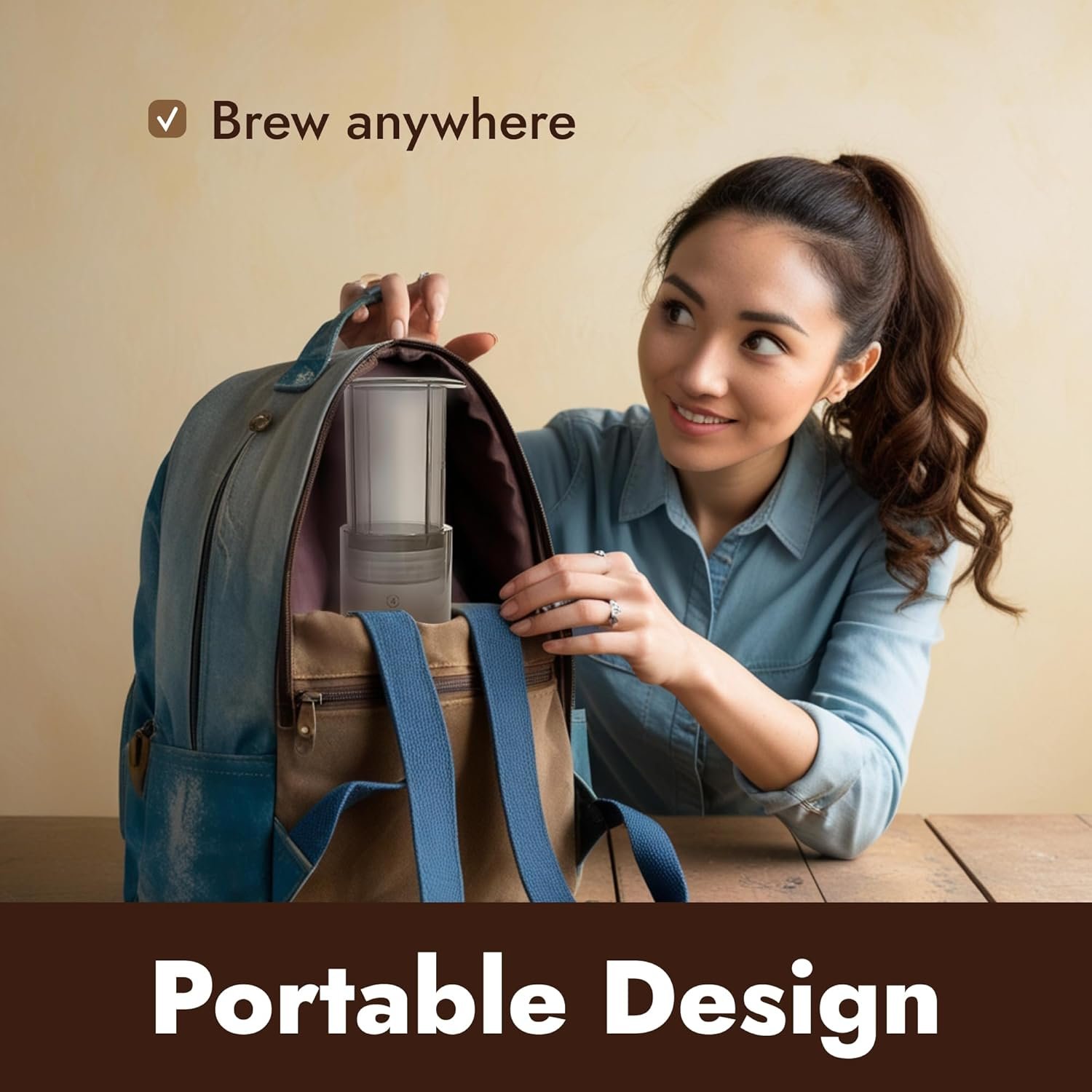 portable coffee press maker – 7 oz compact manual brewer for travel & home portable coffee press maker – 7 oz compact manual brewer for travel & home