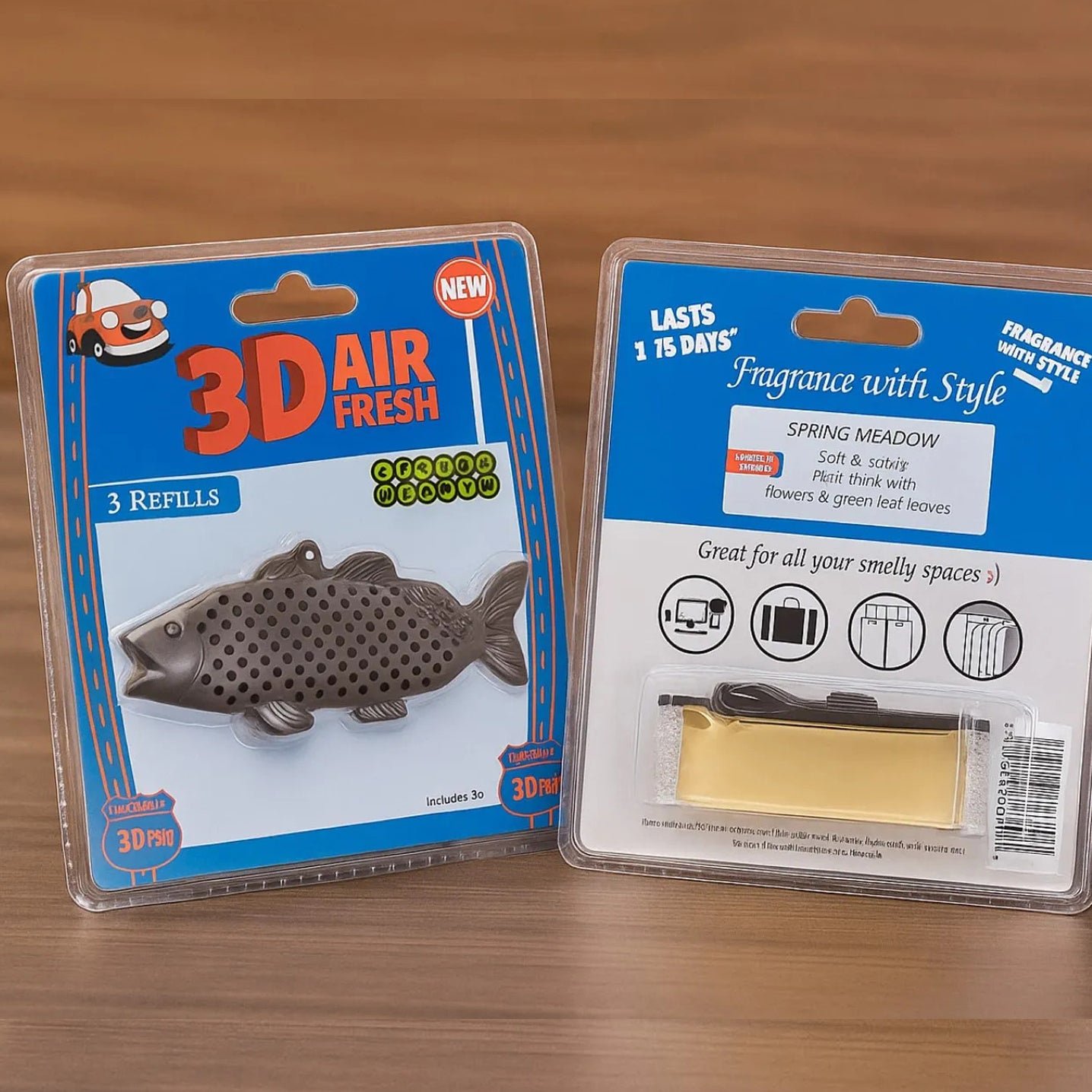 3pk 3d fish air freshener – long lasting spring meadow scent + 3 refills 3pk 3d fish air freshener – long lasting spring meadow scent + 3 refills