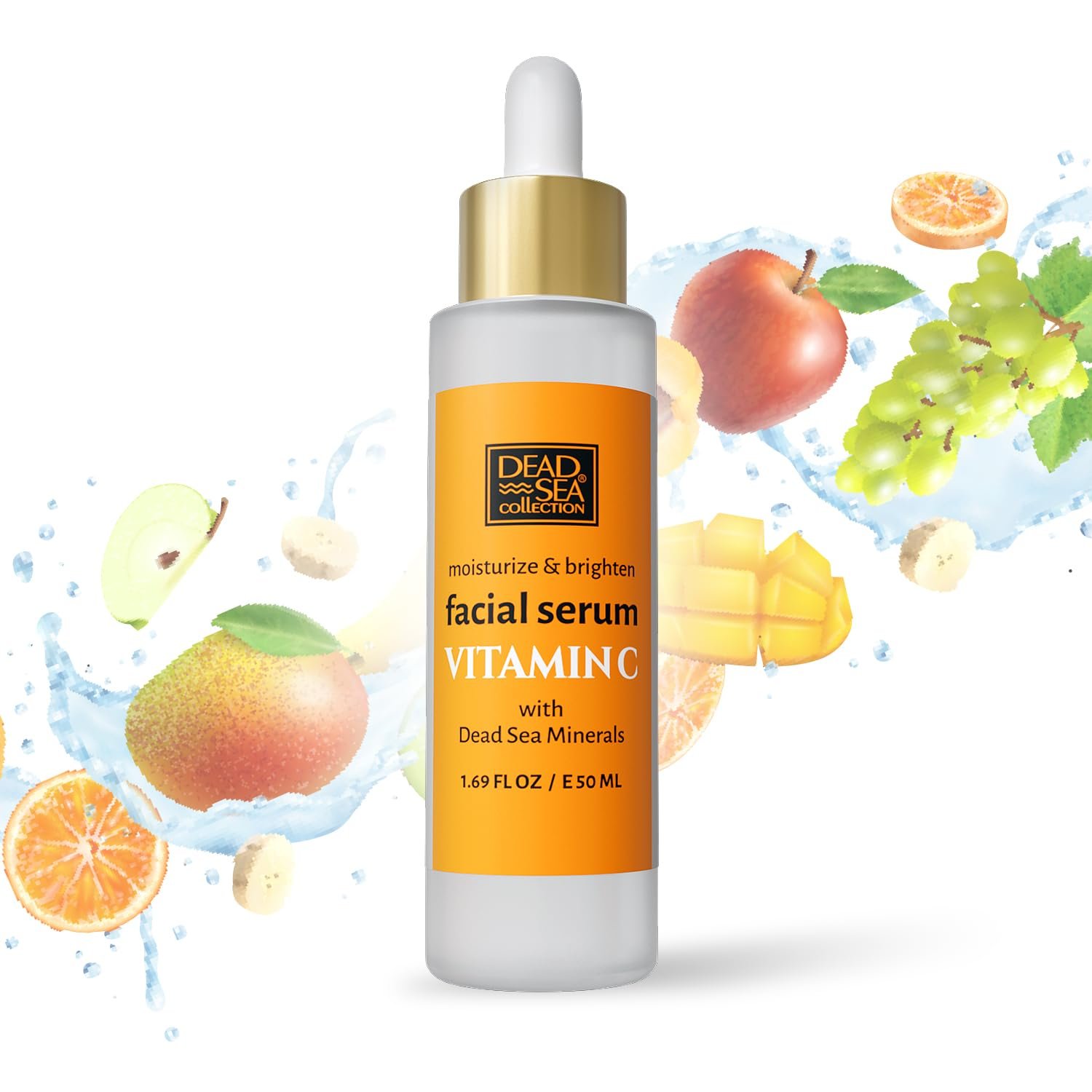 dead sea collection vitamin c facial serum – anti aging & brightening hydration for women and men