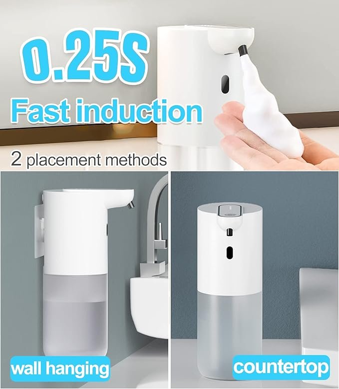 automatic foam soap dispenser – touchless, wall mountable, usb rechargeable automatic foam soap dispenser – touchless, wall mountable, usb rechargeable