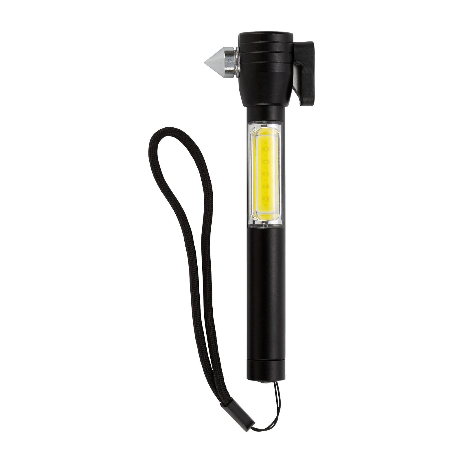 4 in 1 auto safety tool with cob flashlight – magnetic head, steel tip, and concealed blade