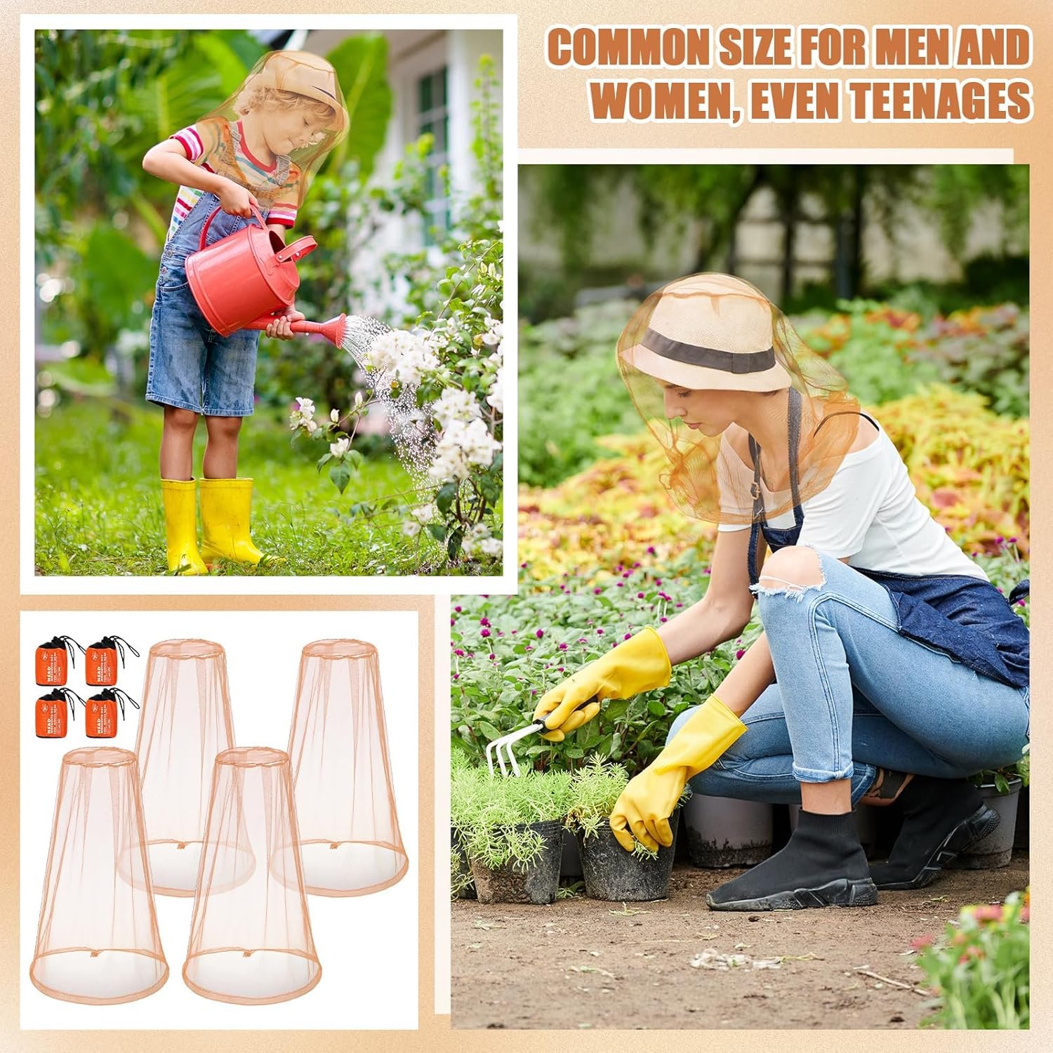 4pk mosquito head net – breathable nylon mesh face & neck protection with drawstring carry bags 4pk mosquito head net – breathable nylon mesh face & neck protection with drawstring carry bags