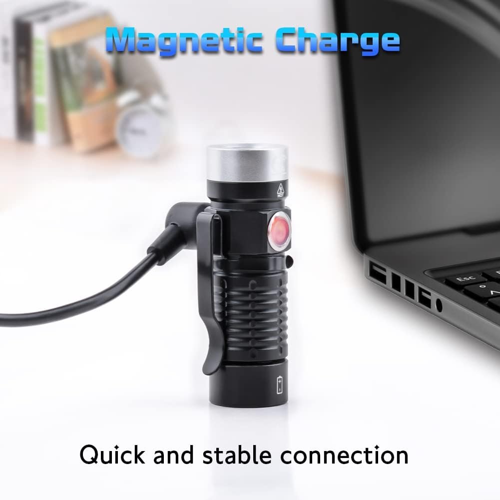 edc magnetic rechargeable tacticle flashlight – 500 lumens, firearm compatible edc magnetic rechargeable tacticle flashlight – 500 lumens, firearm compatible