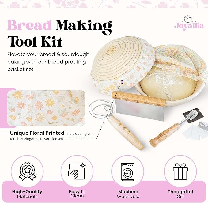 banneton bread proofing basket set of 2 – 9″ oval sourdough baskets with liners & tools banneton bread proofing basket set of 2 – 9″ oval sourdough baskets with liners & tools