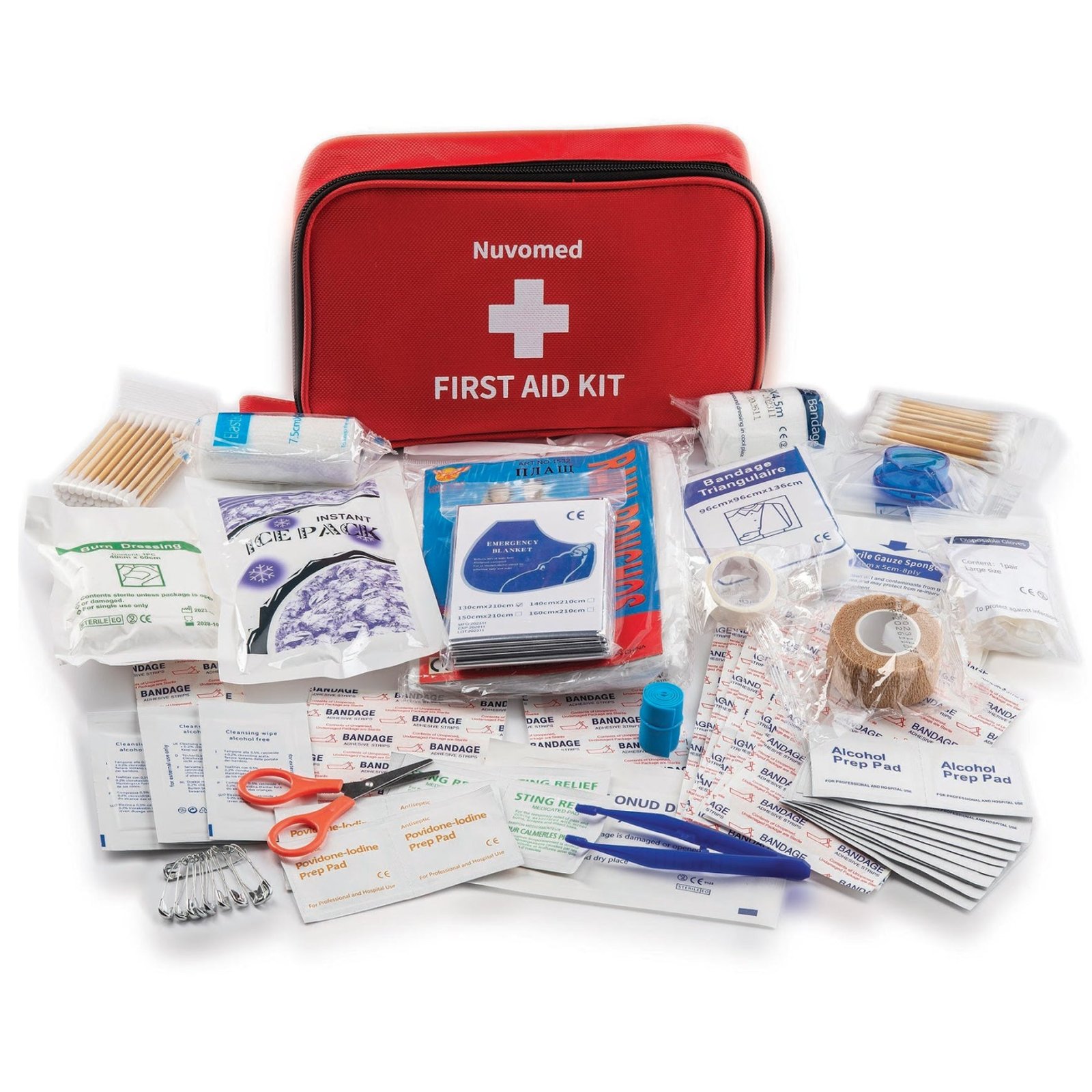 184 piece comprehensive first aid kit – emergency survival & medical supplies