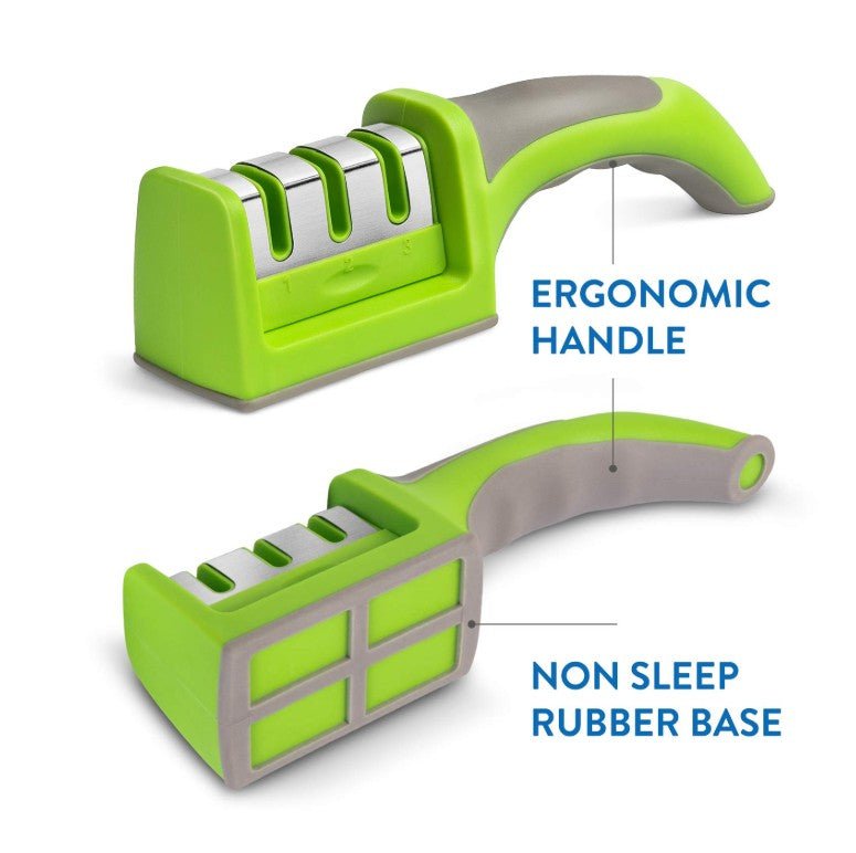 worker wonder sharp professional knife sharpener – non slip base – 3 stage system worker wonder sharp professional knife sharpener – non slip base – 3 stage system