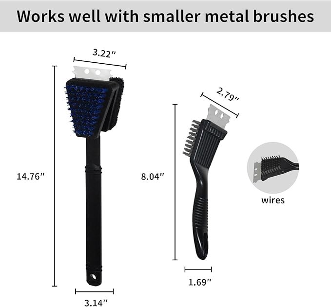 nylon grill brush – no wire bristle bbq cleaning kit with safe scraper nylon grill brush – no wire bristle bbq cleaning kit with safe scraper