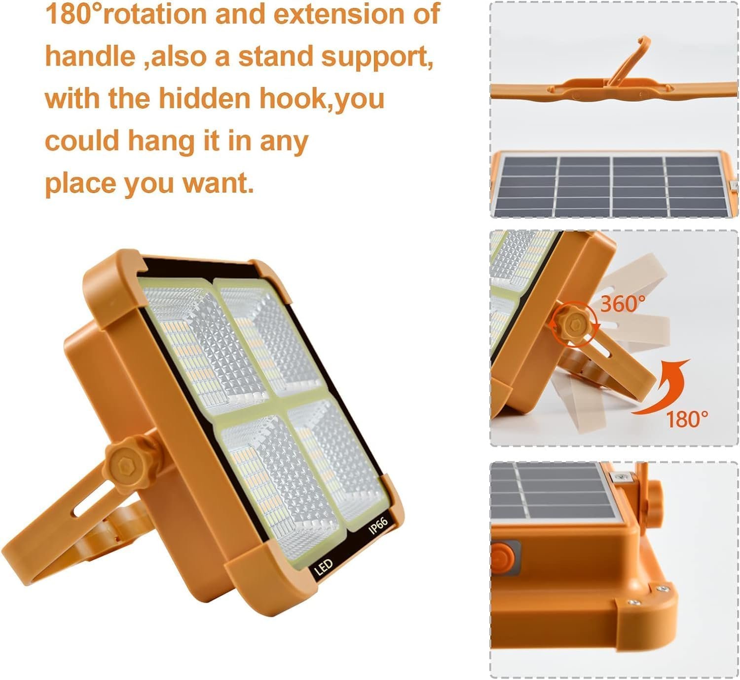 portable led solar work light – 100w 10000lm rechargeable floodlight portable led solar work light – 100w 10000lm rechargeable floodlight