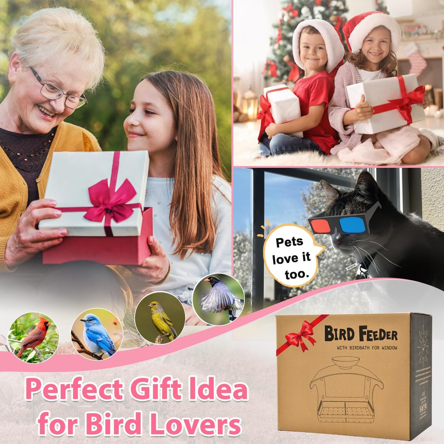 goodeco clear window bird feeder with bird bath – strong suction & easy clean goodeco clear window bird feeder with bird bath – strong suction & easy clean