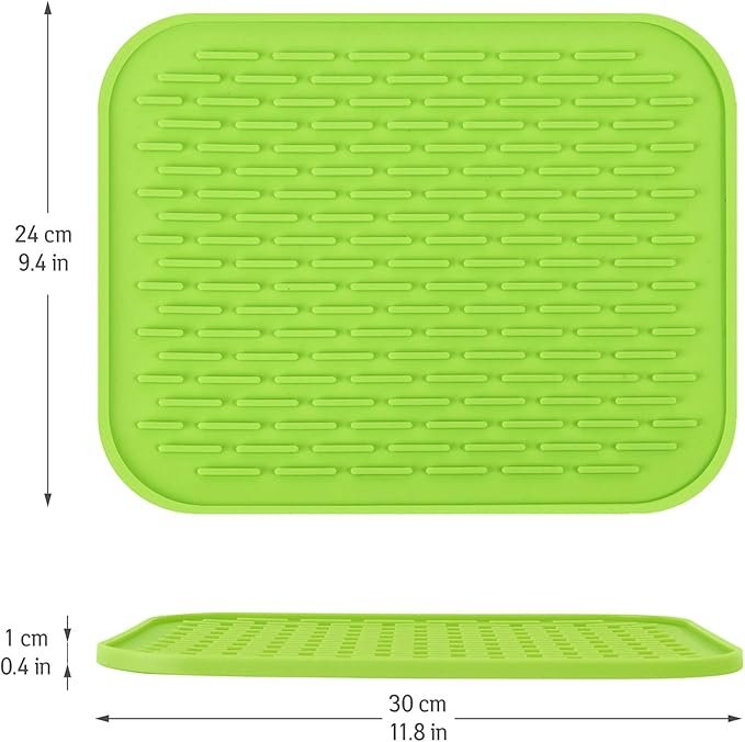 2pc tatkraft silicone dish drying mat & heat resistant trivet – easy to clean 2pc tatkraft silicone dish drying mat & heat resistant trivet – easy to clean