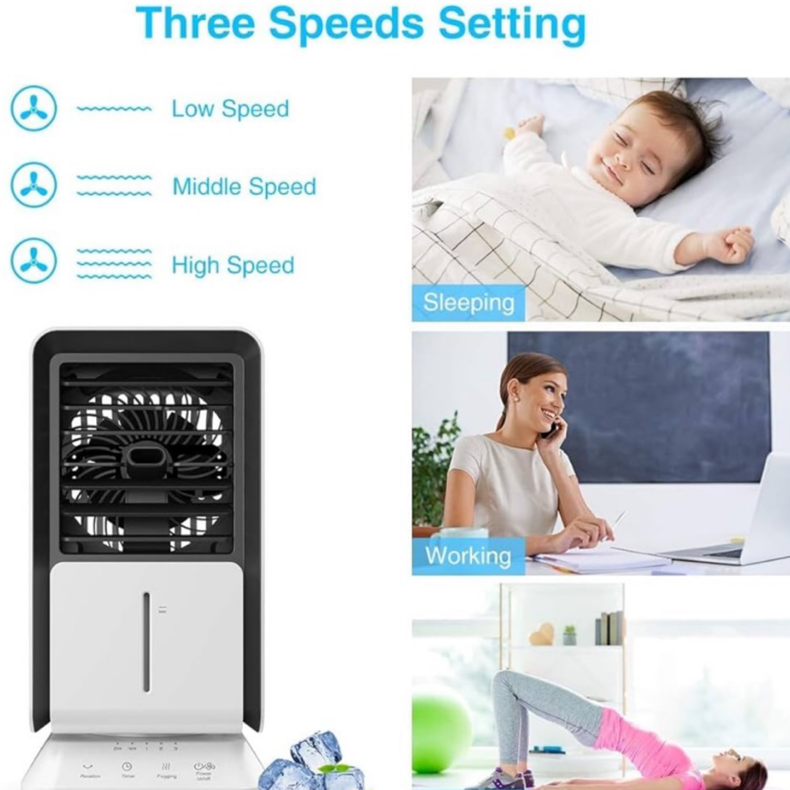 energy efficient small portable air cooler w/ timer no ice needed energy efficient small portable air cooler w/ timer no ice needed