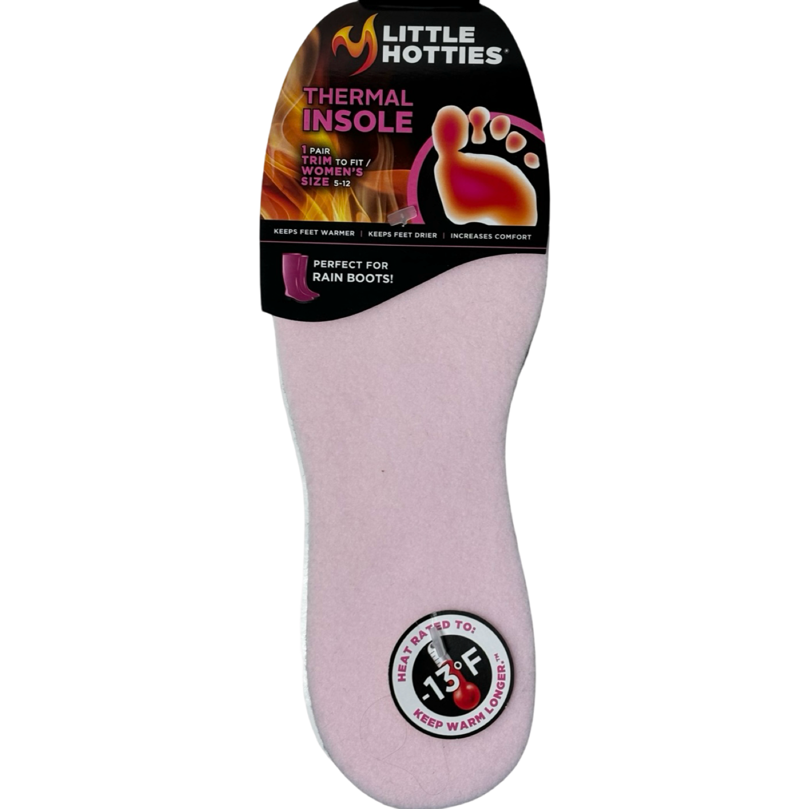 1pr little hotties women's trim to fit thermal insoles repel water