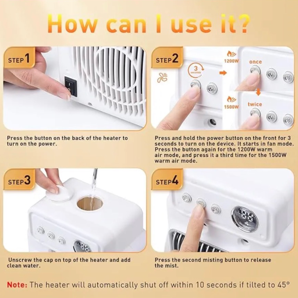 3 in 1 space heater with humidifier & fan heats up to 200sq ft. 3 in 1 space heater with humidifier & fan heats up to 200sq ft.