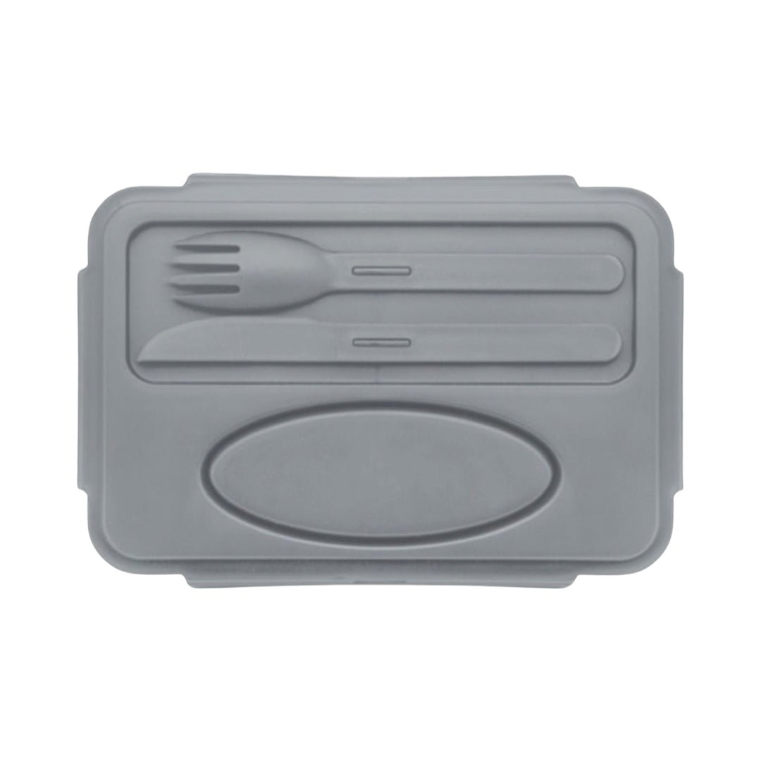 gray bento "pack and go" lunch box fork, knife, and condiment compartment! gray bento "pack and go" lunch box fork, knife, and condiment compartment!