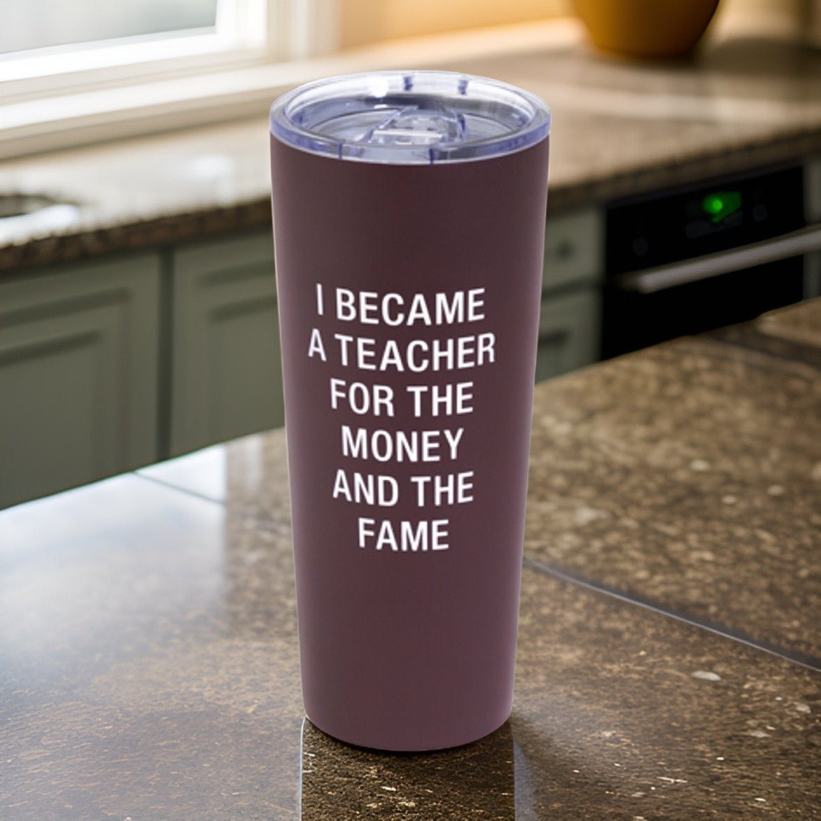 22oz "i became a teacher" double walled stainless steel travel tumbler leak proof 22oz "i became a teacher" double walled stainless steel travel tumbler leak proof