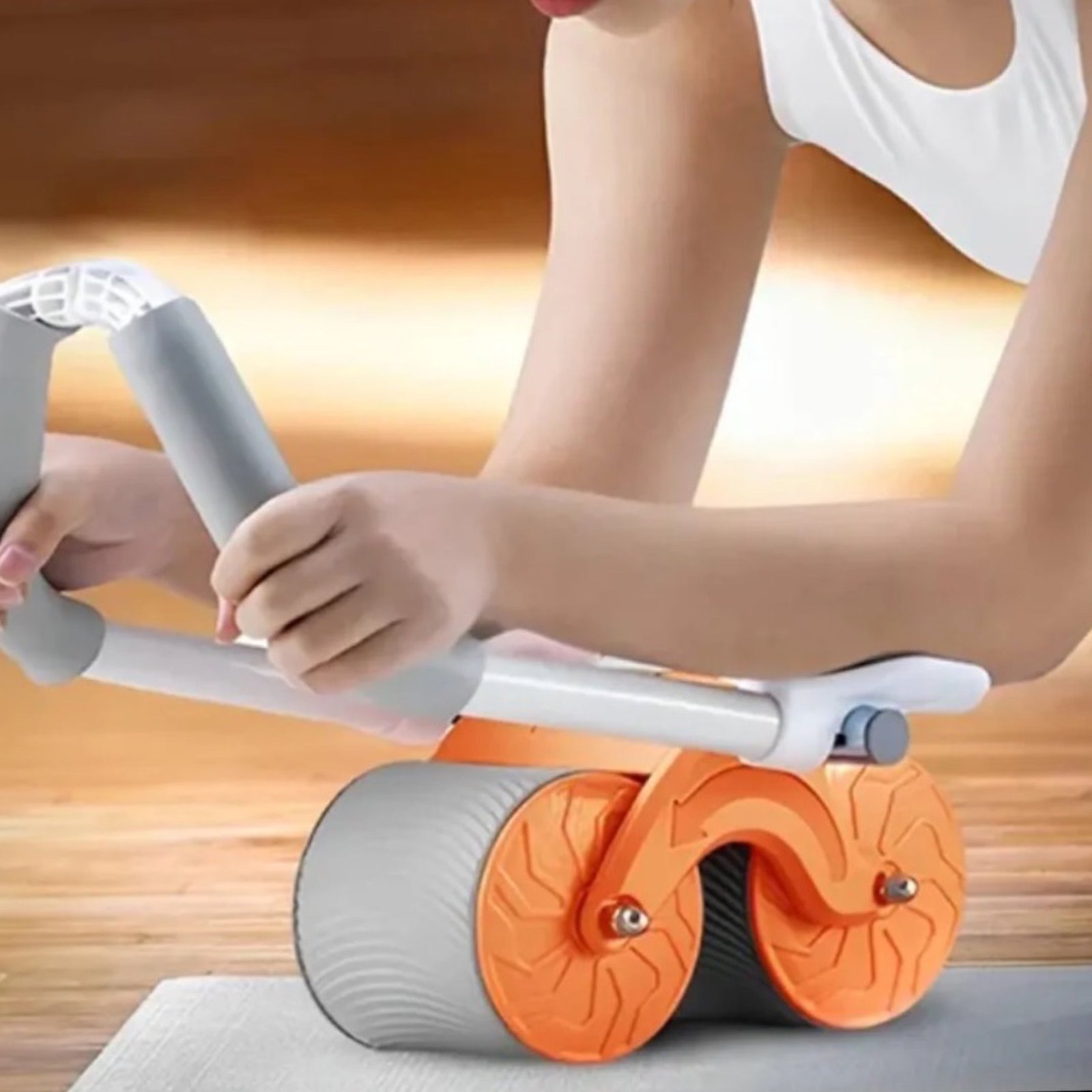 automatic abdominal roller w/elbow support – exercise for core strength