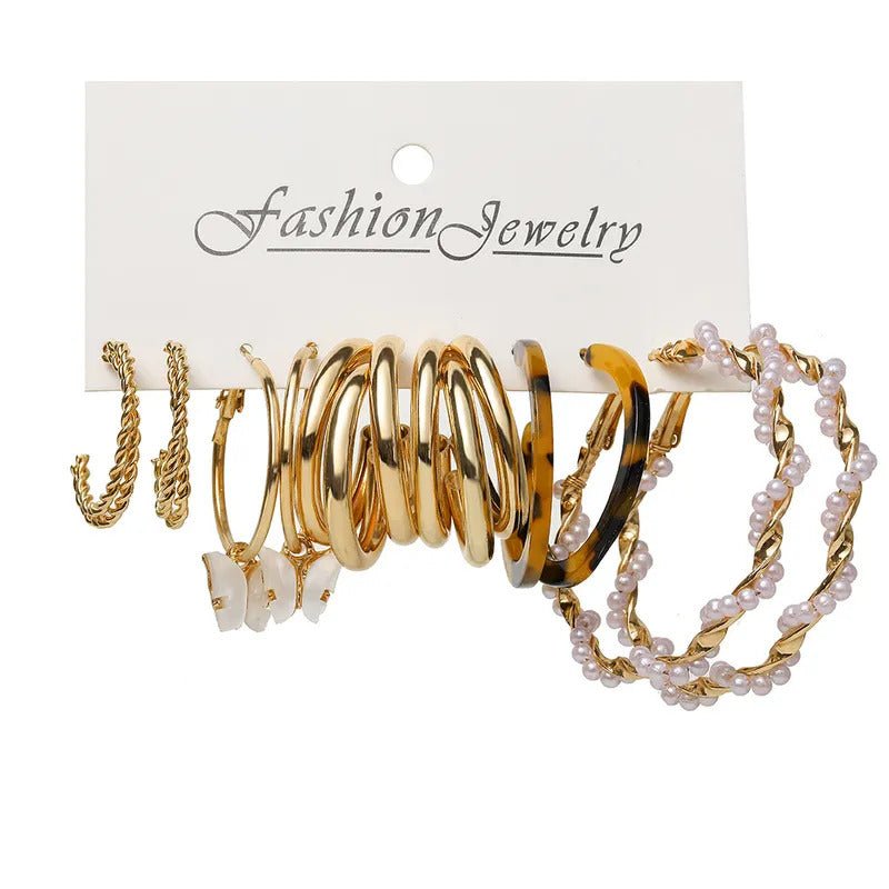 5pc multi gold hoops, faux mother of pearl butterfly charm earrings set fashion jewelry 5pc multi gold hoops, faux mother of pearl butterfly charm earrings set fashion jewelry